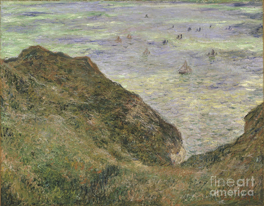 On The Cliff At Pourville. Artist Drawing by Heritage Images