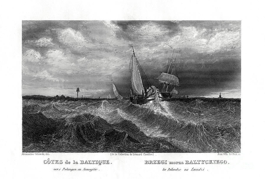 On The Coasts Of The Baltic, 19th Drawing by Print Collector