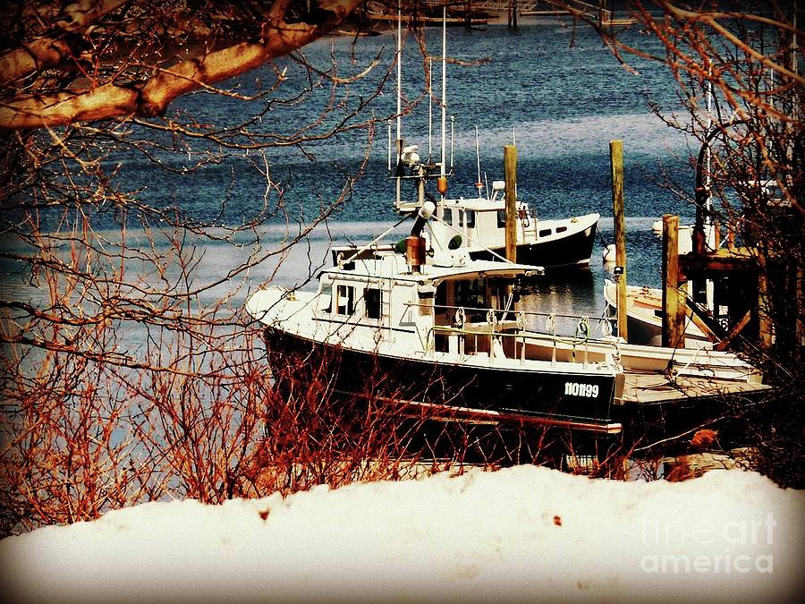 Boat Photograph - On The Cold Shore Of Goat Hill by Lita Kelley Boat Photograph - On The Cold Shore Of Goat Hill by Lita Kelley