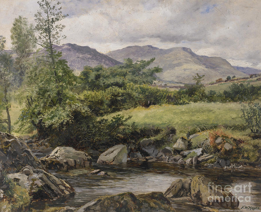 On the Colwyn, Beddgelert, 1881 Painting by Frederick William Hayes