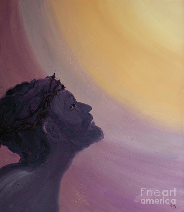 Cross Painting - On The Cross Jesus Loved His Fellow Men And Women And Offered An Infinite Reparation by Elizabeth Wang Cross Painting - On The Cross Jesus Loved His Fellow Men And Women And Offered An Infinite Reparation by Elizabeth Wang
