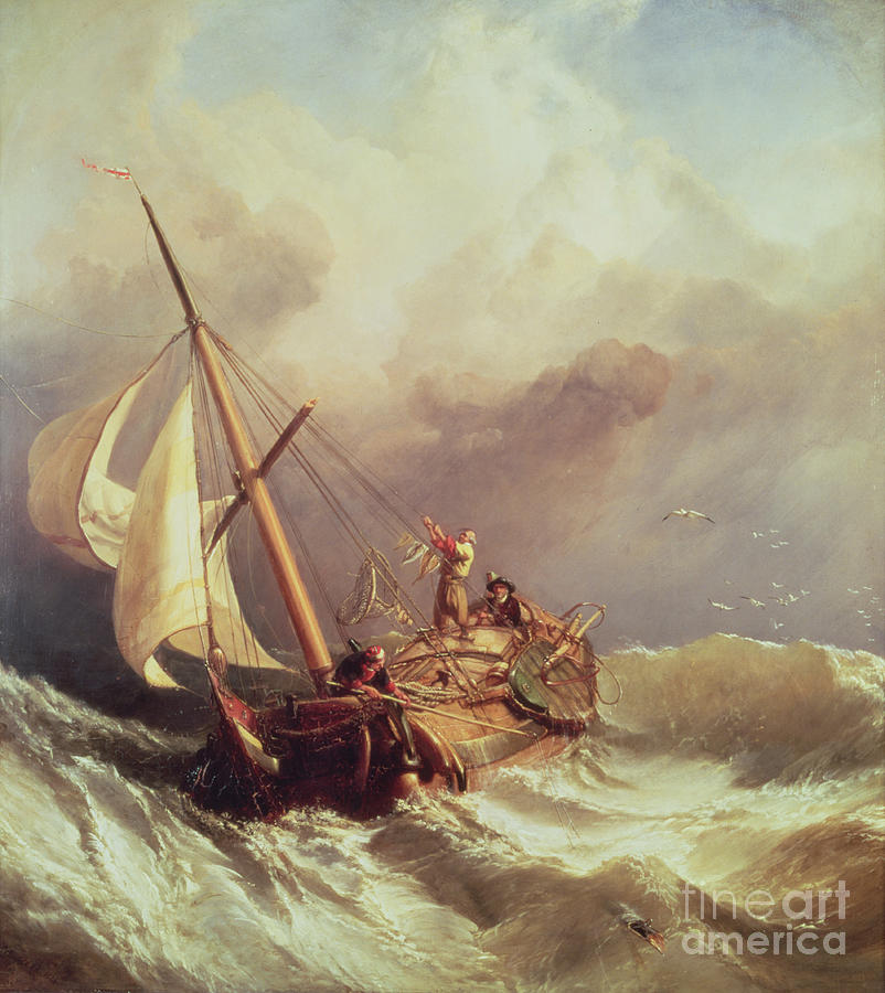 On The Dogger Bank, 1846 By William Clarkson Stanfield Painting by William Clarkson Stanfield
