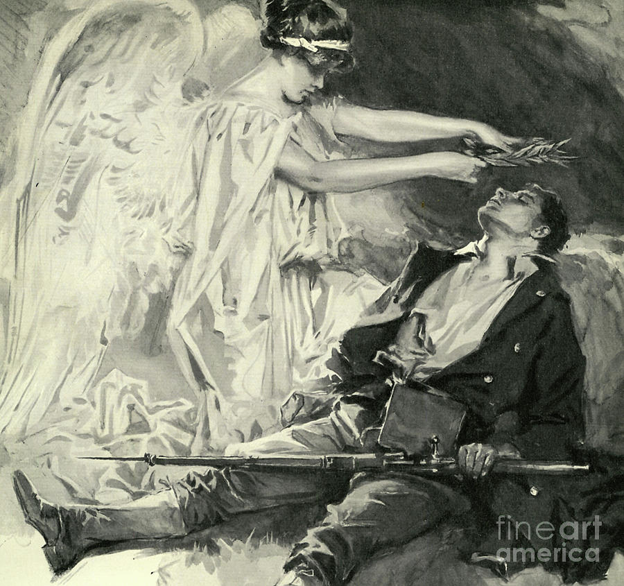On the Field of Honor Drawing by Howard Chandler Christy
