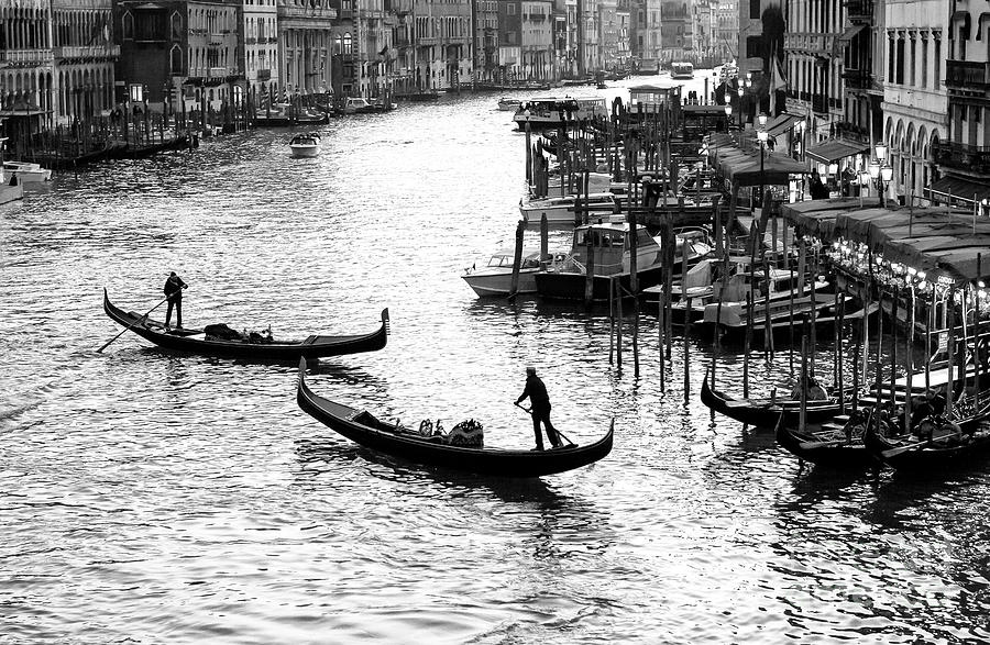 On the Grand Canal Venice Photograph by John Rizzuto