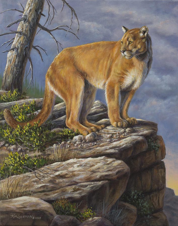 Wildlife Painting - On the Hunt by Kim Lockman