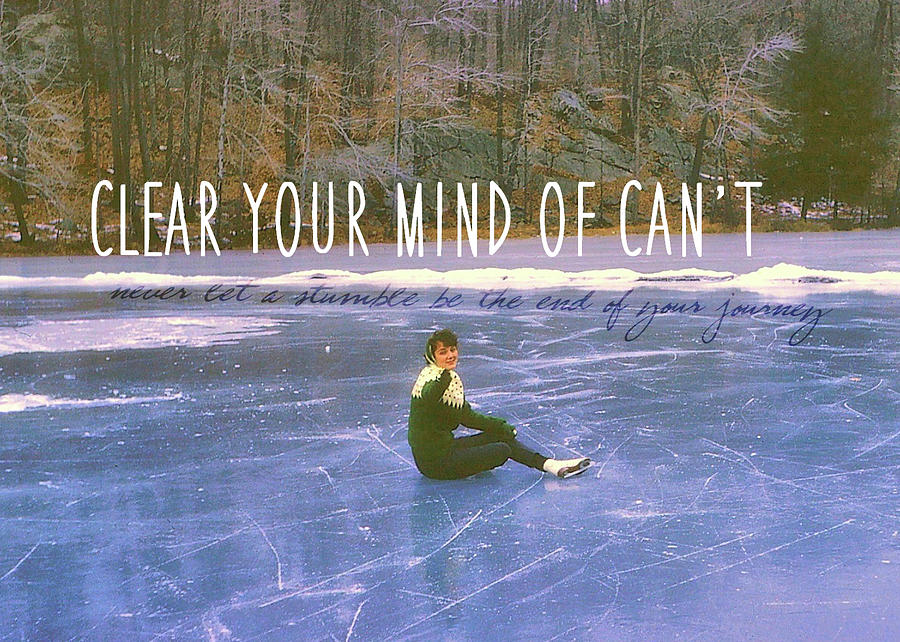 ON THE ICE quote Photograph by JAMART Photography