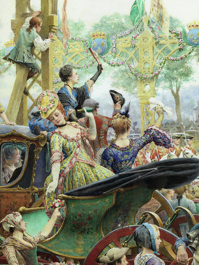 Flag Painting - On the Kings Passage, detail  by Maurice Leloir