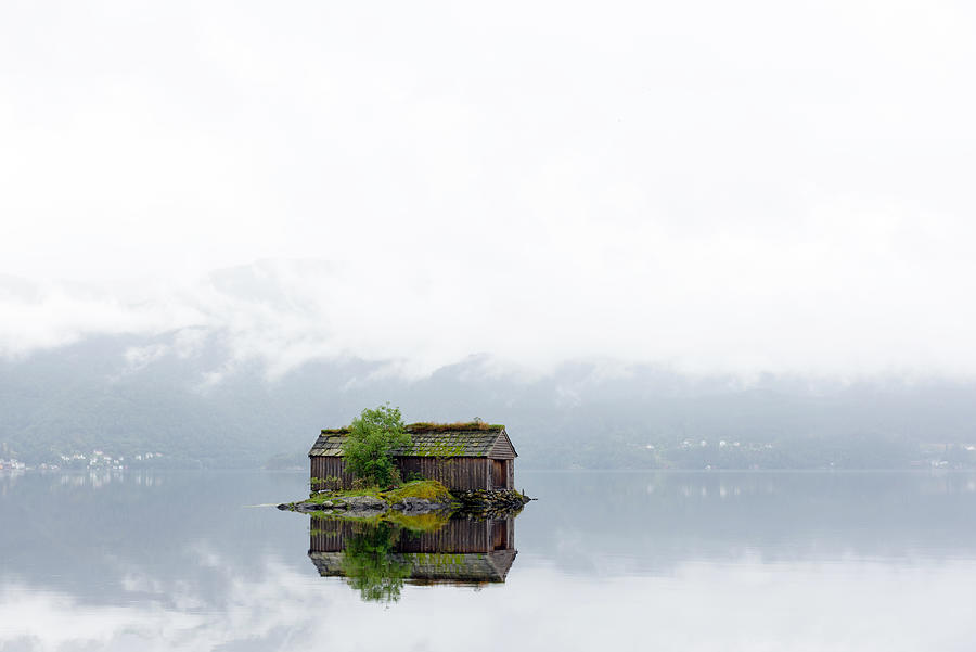 Boathouse Photograph - On The Lake by Doney