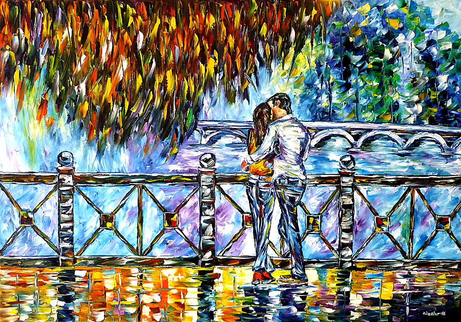 On The Love Bridge Painting by Mirek Kuzniar