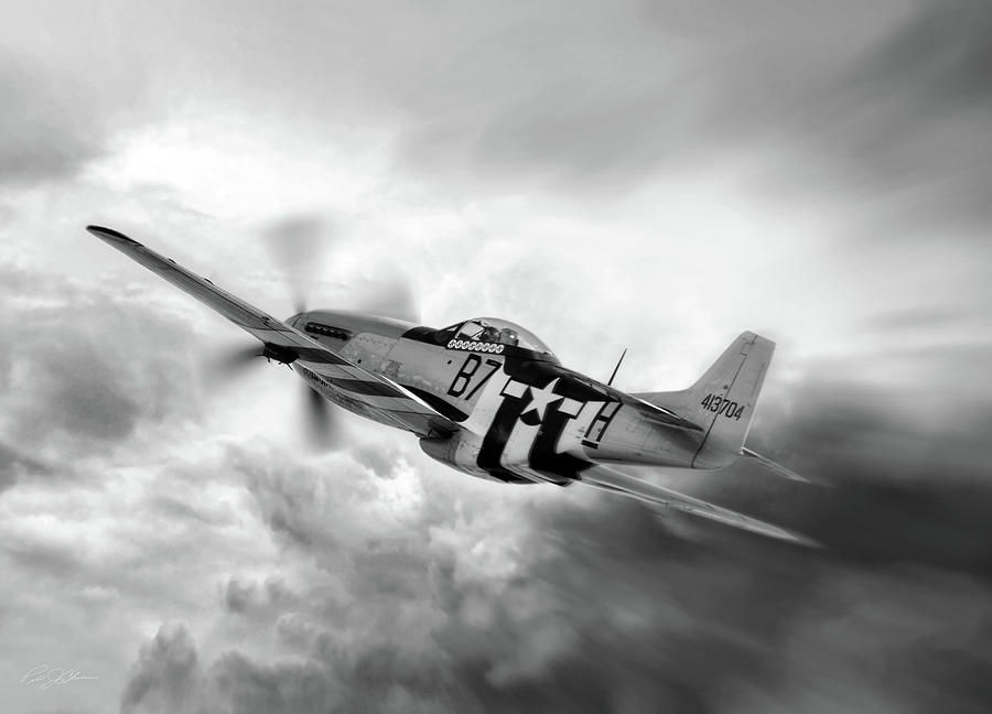 Aviation Digital Art - On The Move P-51 by Peter Chilelli Aviation Digital Art - On The Move P-51 by Peter Chilelli