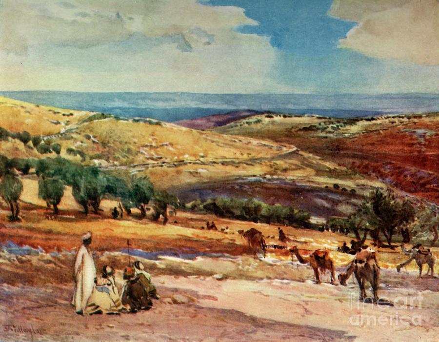 On The Road From Jerusalem To Bethany Drawing by Print Collector