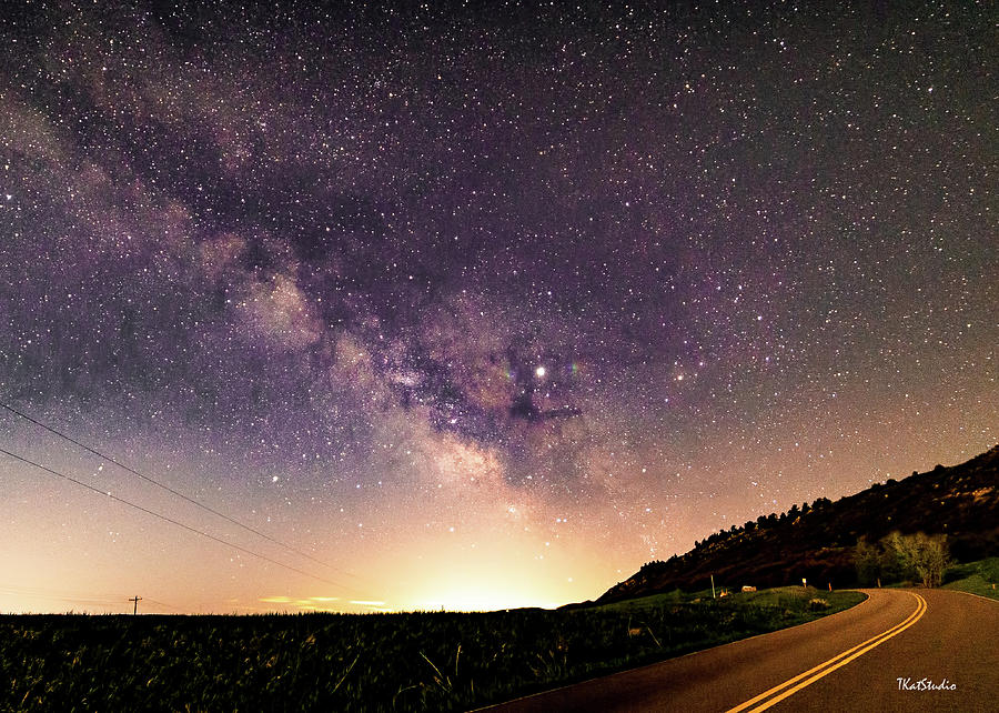 On the Road to the Milky Way Photograph by Tim Kathka On the Road to the Milky Way Photograph by Tim Kathka
