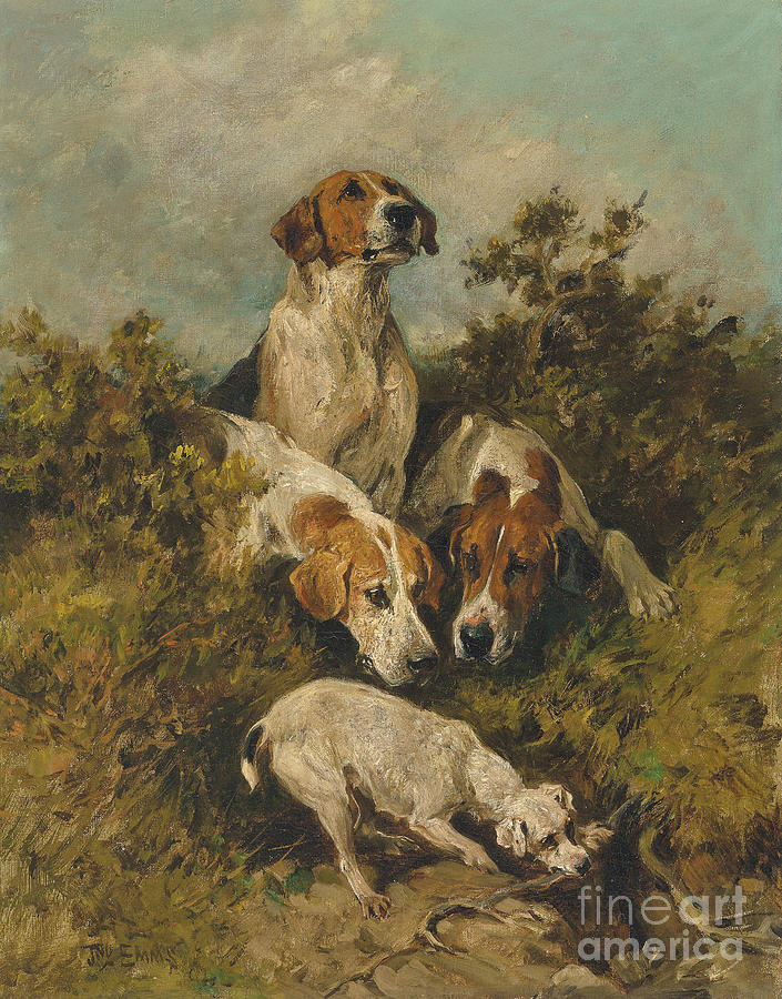 On the scent, 1912 Painting by John Emms