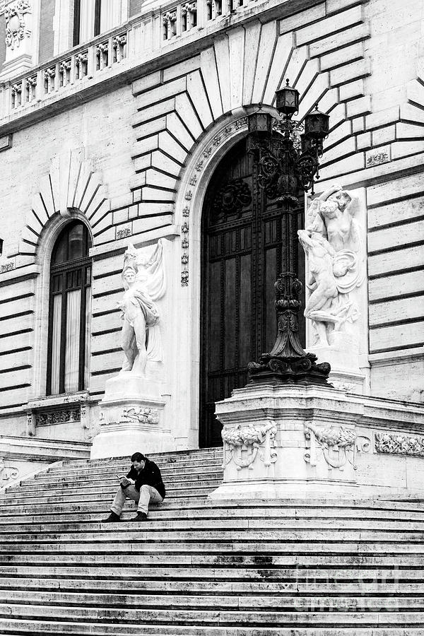On the Steps in Rome Photograph by John Rizzuto