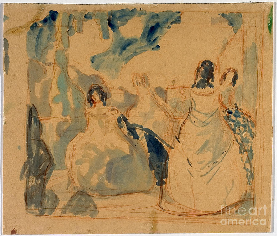 On The Terrace, 1901. Artist Drawing by Heritage Images
