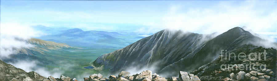 Mountain Painting - On the top of Katahdin by Varvara Harmon