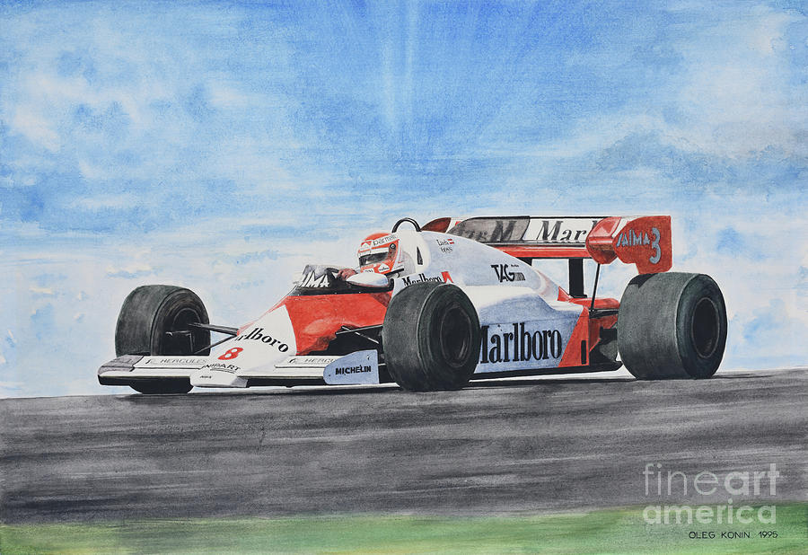 Formula One Painting - On The Top by Oleg Konin Formula One Painting - On The Top by Oleg Konin