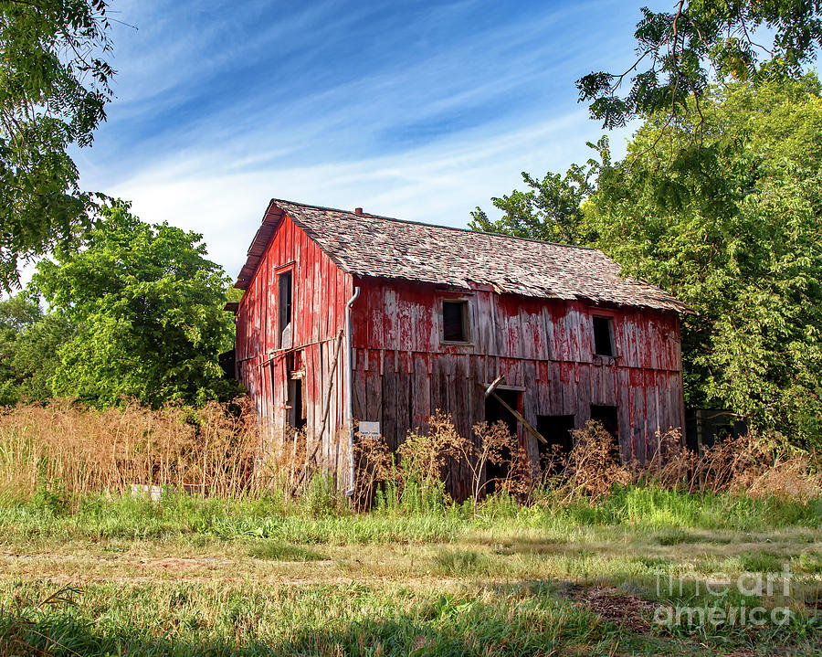 Once Red Barn Photograph
