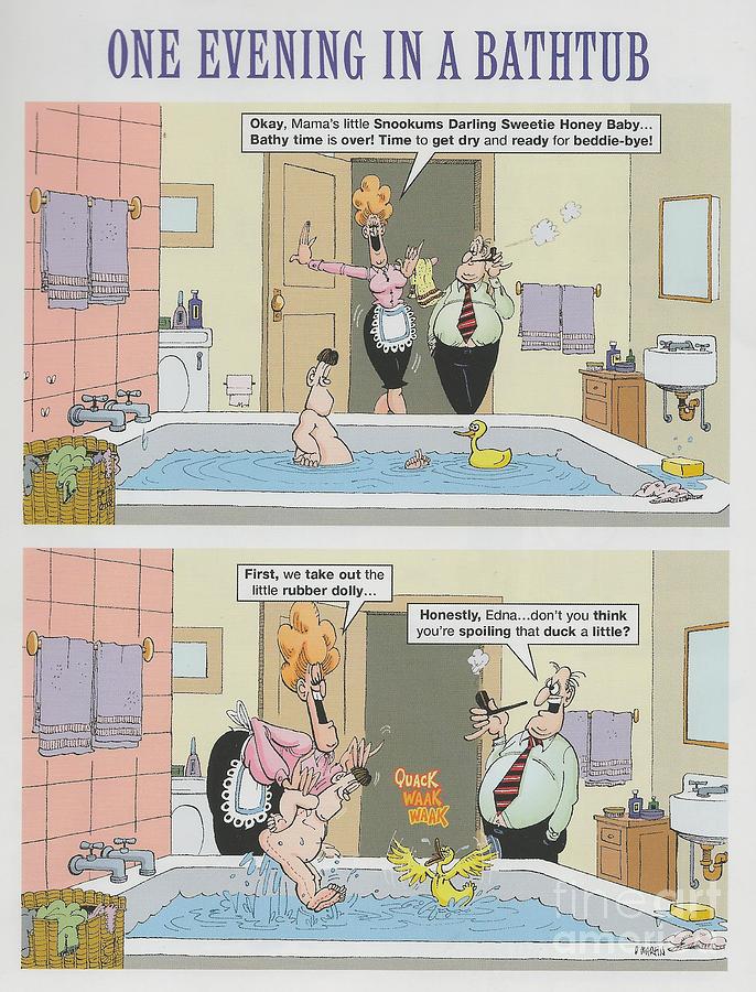 One Evening In A Bathtub Mixed Media by Don Martin