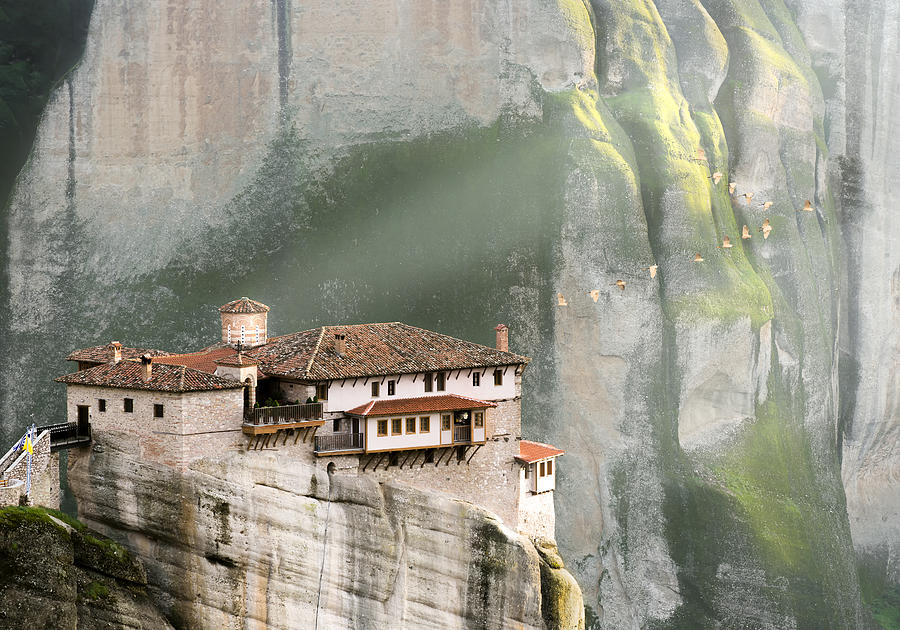 One Flew Over Meteora Photograph by Bill Peppas