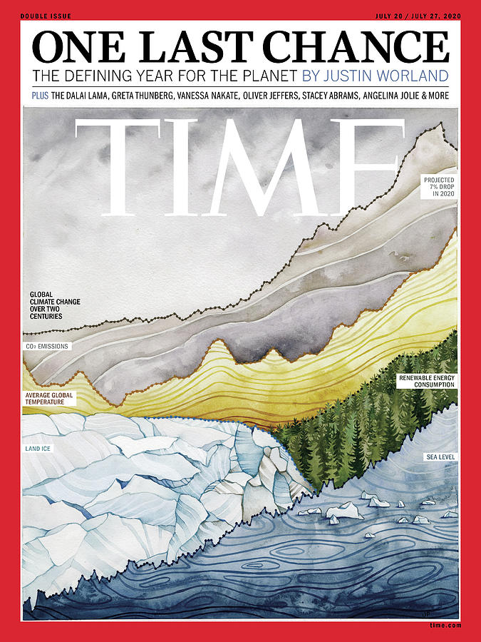 Planet Photograph - One Last Chance Time Cover by Art by Jill Pelto for TIME