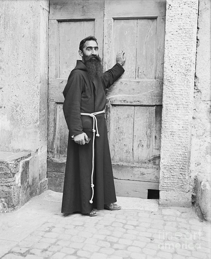 One Monk At Capuchine Church Photograph by Bettmann