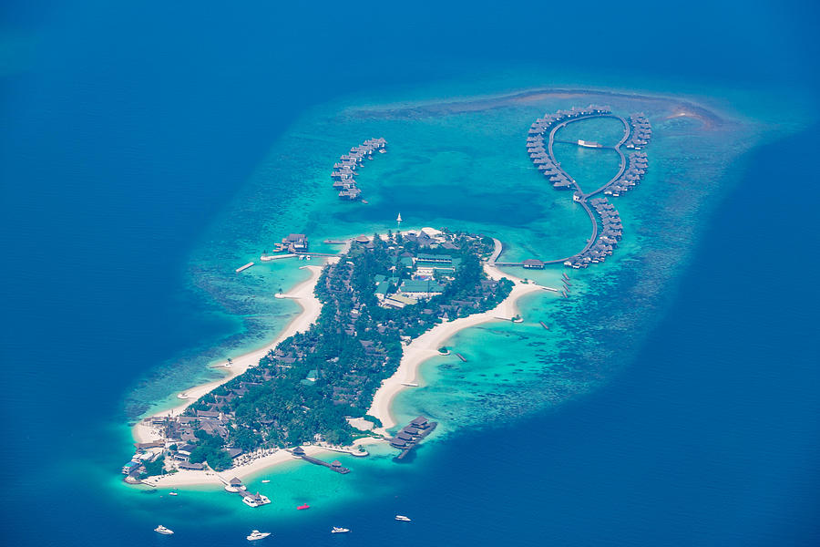 Nature Photograph - One Of Sea Island Located In Maldives by Levente Bodo