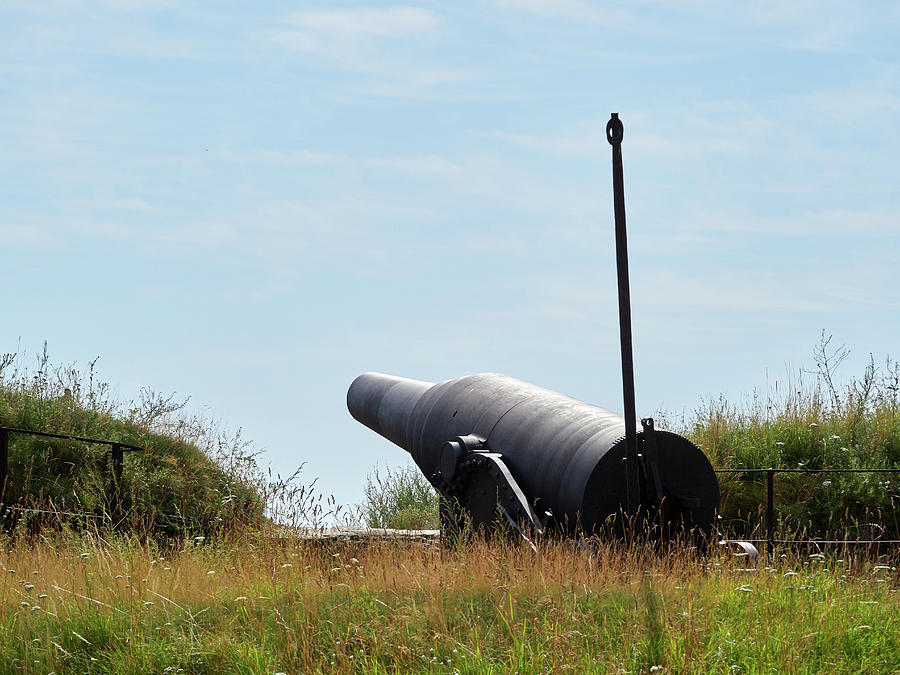 One Of The Cannons Pointing To The Sea Photograph