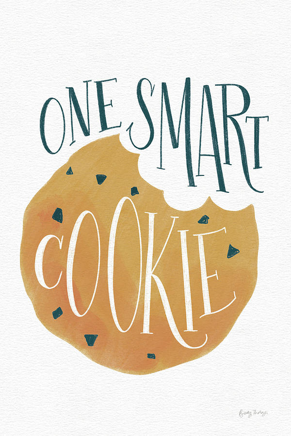 Cookie Drawing - One Smart Cookie by Becky Thorns