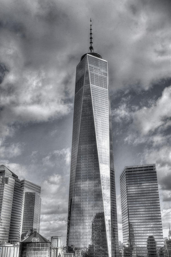 One World Trade Center - Freedom Tower in b/w Photograph by Dyle Warren