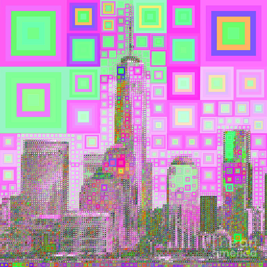 One World Trade Center Lower Manhatten New York Skyline in Abstract Squares 20190205sq m100 Photograph by Wingsdomain Art and Photography