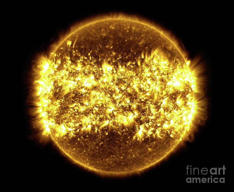 One Year Of Solar Activity Photograph by Nasas Goddard Space Flight Center/sdo/s. Wiessinger/science Photo Library