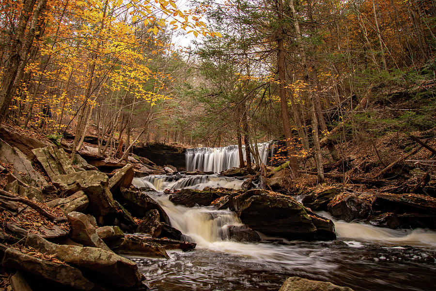 Oneida Falls in Autumn Photograph by Rose Guinther
