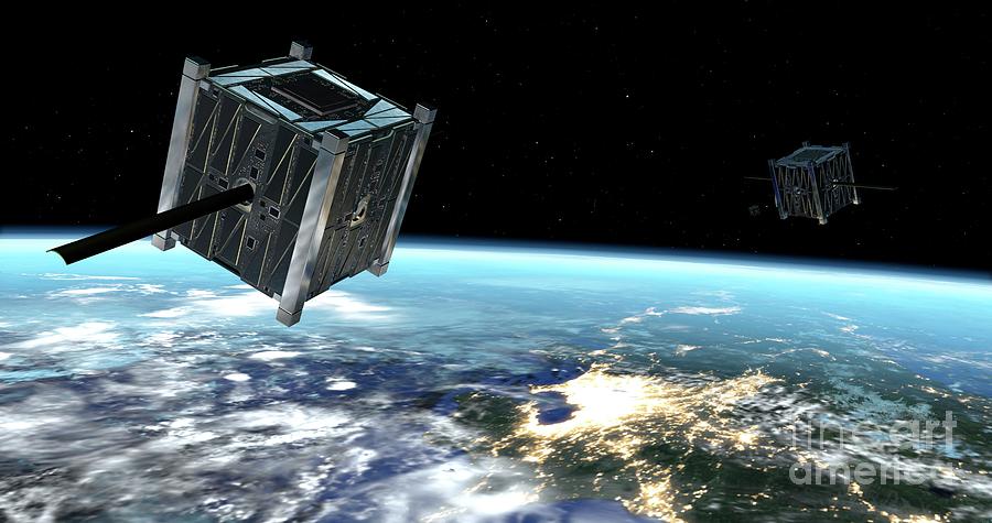 Oneweb Satellites In Earth Orbit Photograph by Animate4.com/science Photo Libary