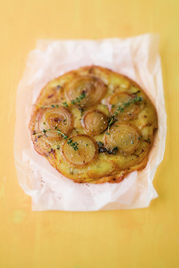 Onion And Potato Tart With Clove, Pepper And Thyme Photograph by