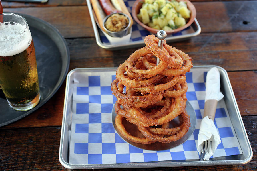 Onion Ring Tower At A German-style Beer Garden Photograph by Doug Schneider Photography
