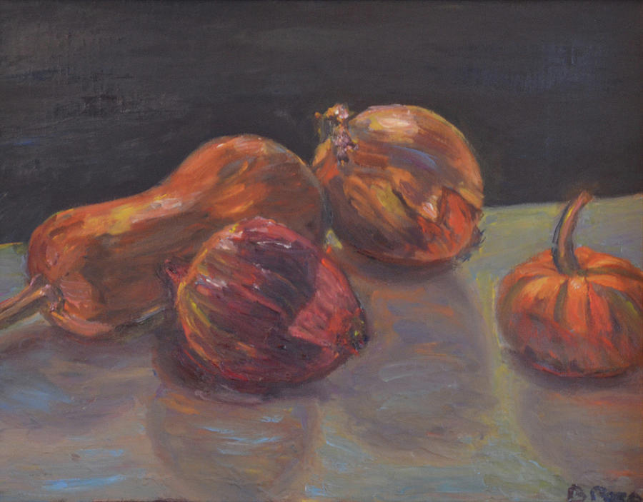 Onions and Squash Painting by Beth Riso