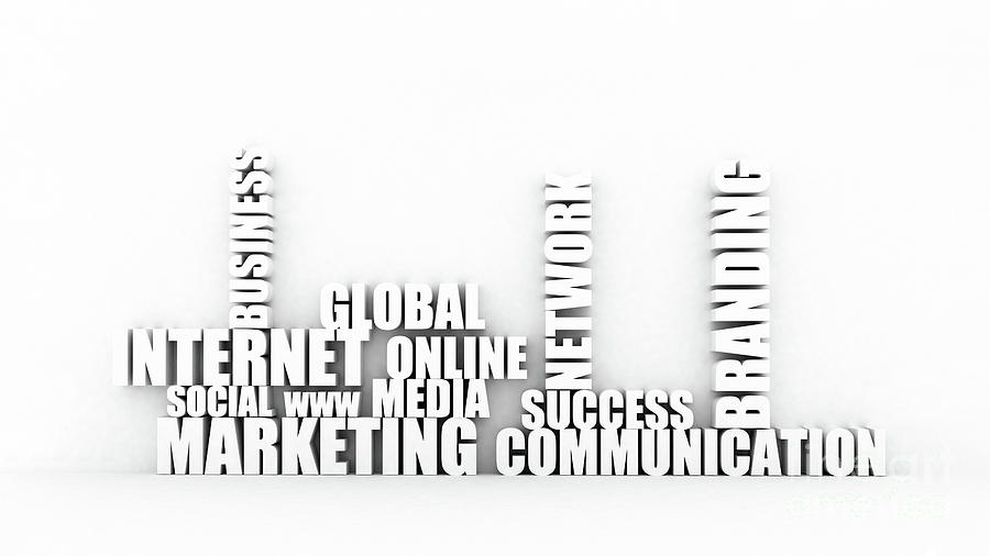 Online Business Strategy Buzz Words Photograph by Jesper Klausen/science Photo Library
