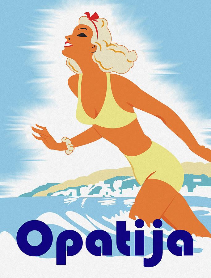 Summer Photograph - Opatia, girl on the beach by Long Shot