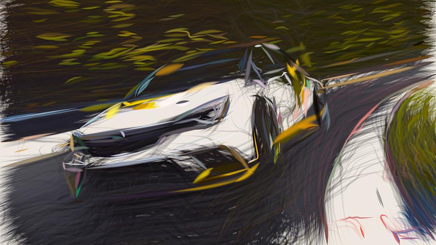 Opel Astra TCR Draw Digital Art by CarsToon Concept