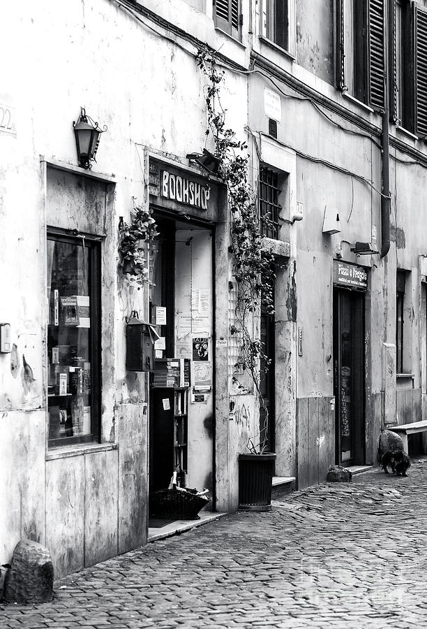 Open Door Bookshop in Trastevere Roma Photograph by John Rizzuto