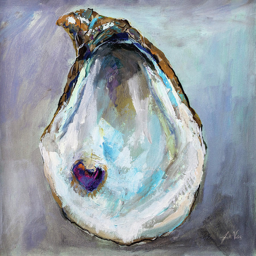 Shell Painting - Open Heart by Jeanette Vertentes