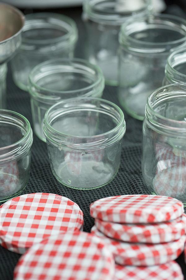 Open Jam Jars With Lids Photograph by Tina Engel