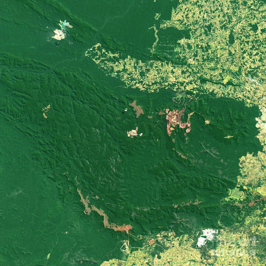 Open Pit Mines In The Amazon Photograph by Nasa Earth Observatory/u.s. Geological Survey/science Photo Library