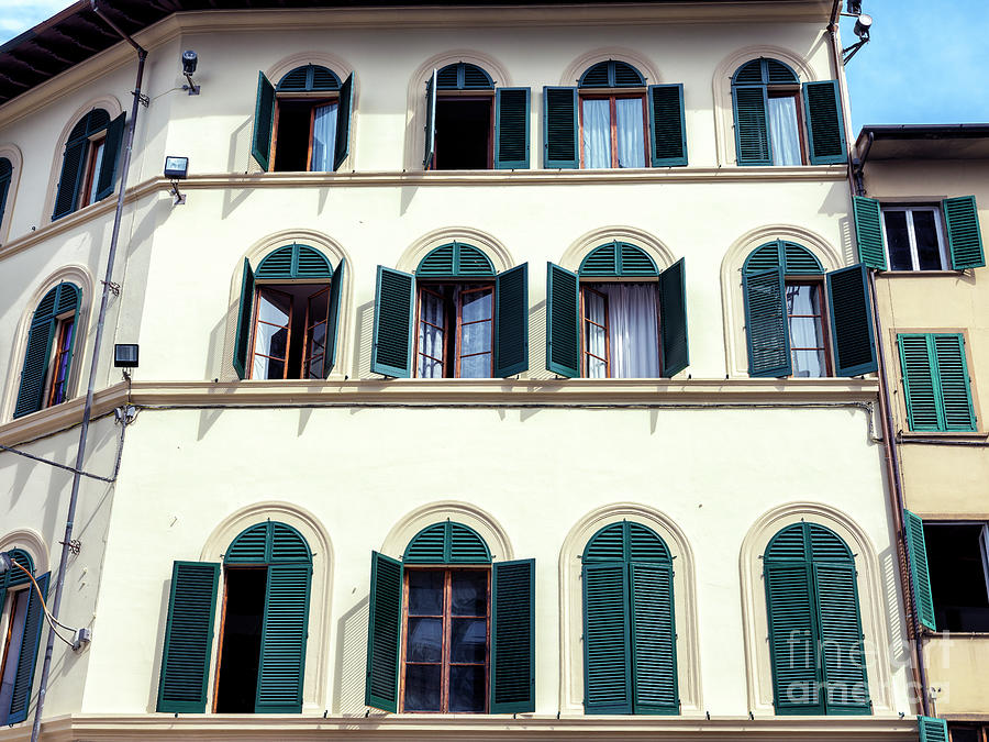 Open Windows in Florence Photograph by John Rizzuto