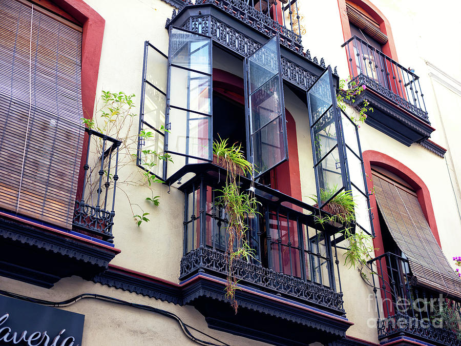 Open Windows in Seville Photograph by John Rizzuto