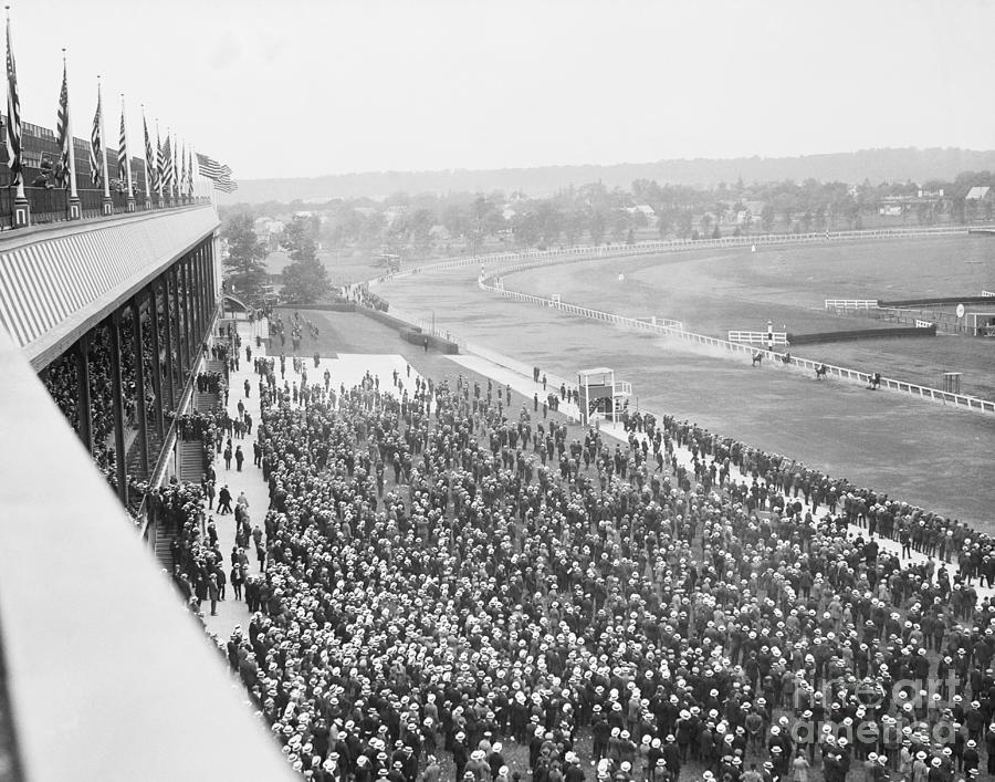 Opening Day At Belmont Park Race Track Photograph by Bettmann