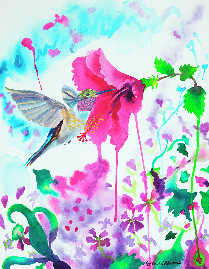 Hummingbird Painting - Opening To Grace by Carissa Luminess