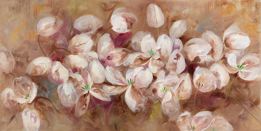 Flower Painting - Opening Tulips by Li Bo