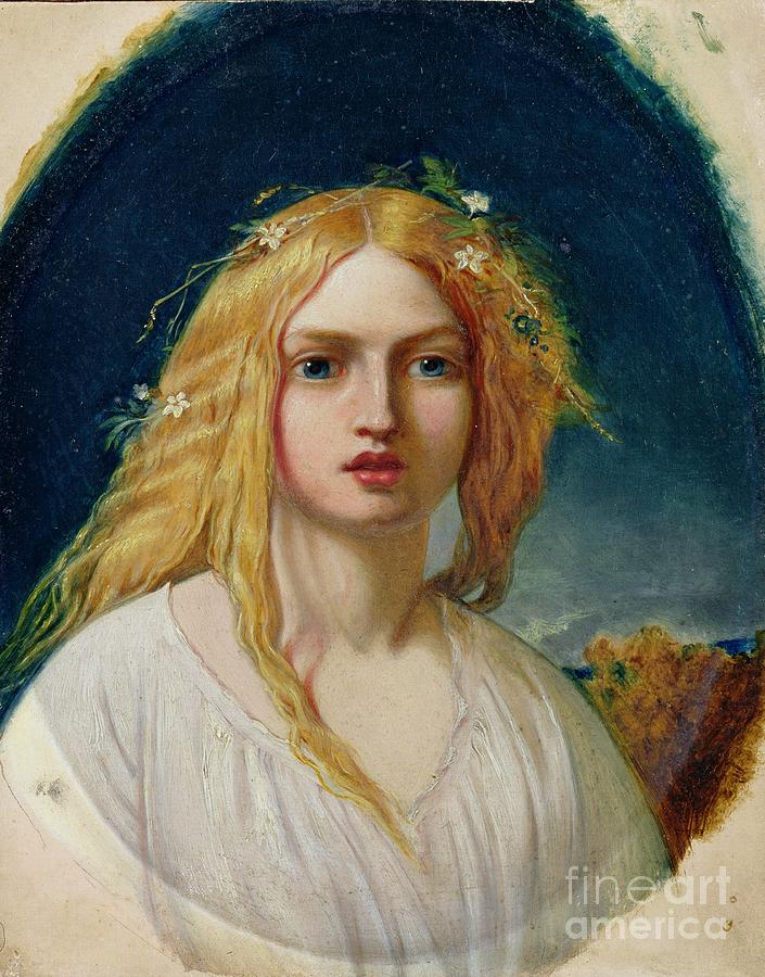 Ophelia Or Evangeline Painting by William Gale
